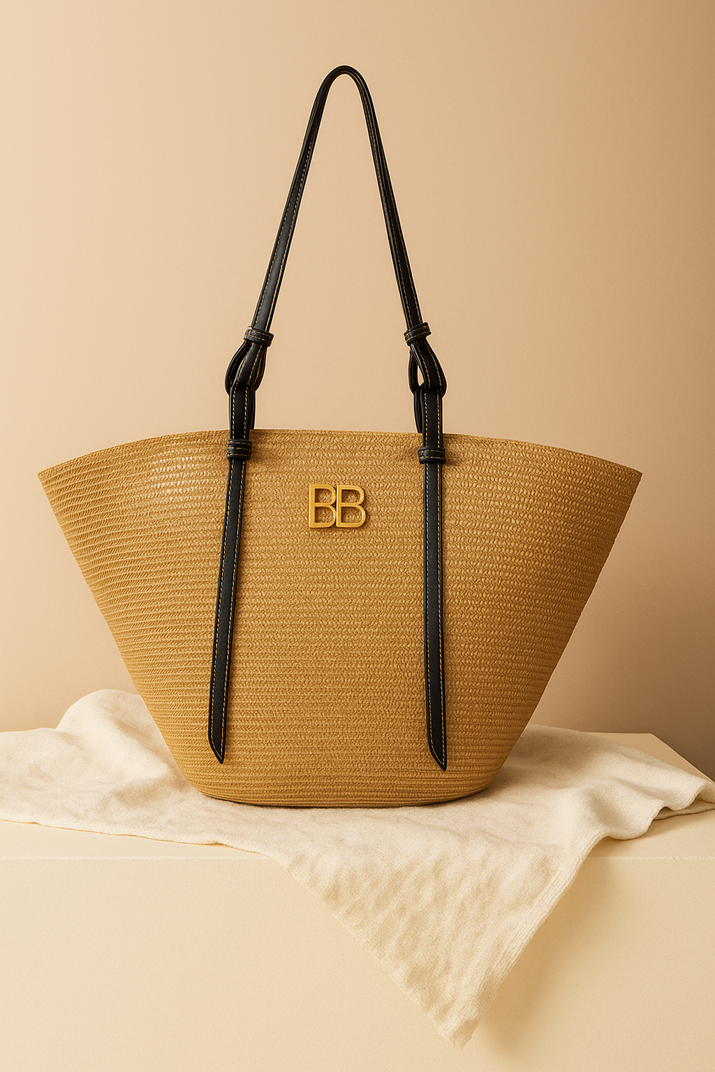 Elegant Woven Straw Tote Bag