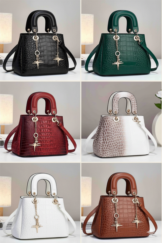 Crocodile Texture Big Capacity Handbag